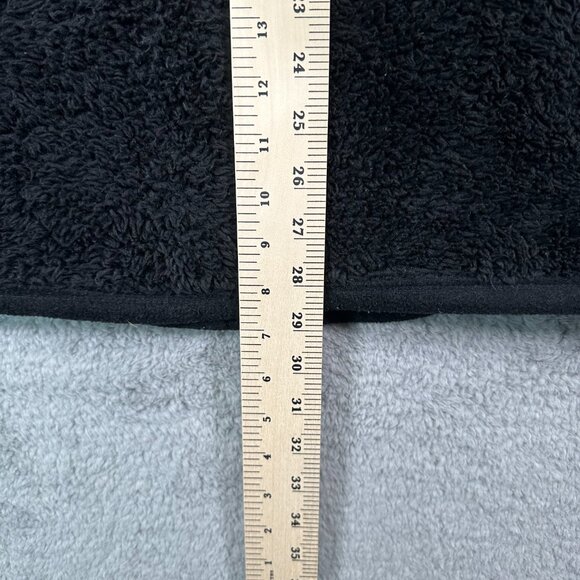 Sonoma Womens 1X Fleece Vest Full Zip Pockets Solid Black Plus Size - Picture 7 of 9